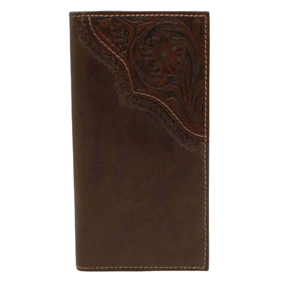 Nocona® Men's Floral Embossed Rodeo Brown Leather Wallet N500035002
