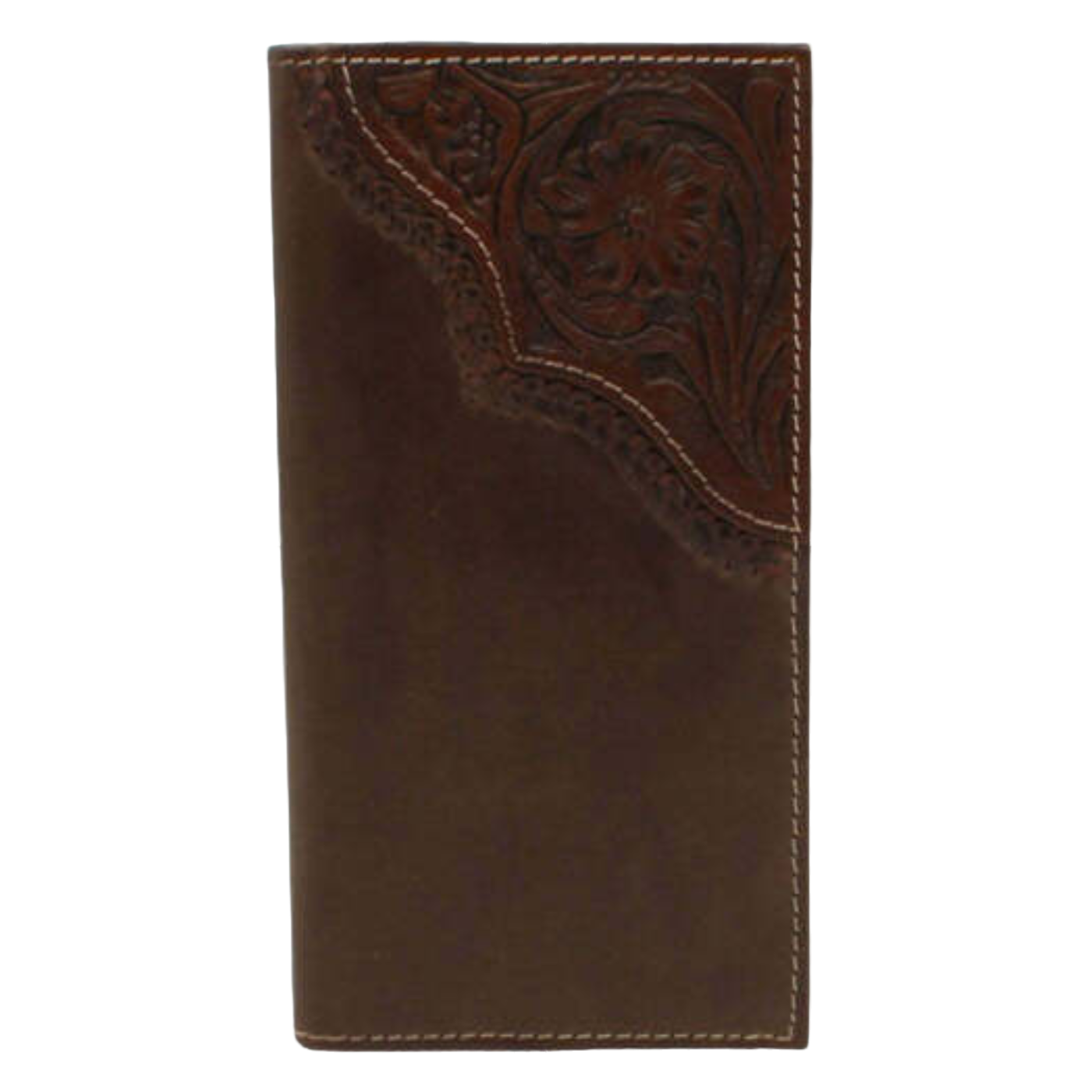Nocona® Men's Floral Embossed Rodeo Brown Leather Wallet N500035002