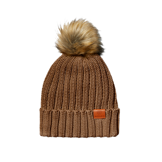 Ariat® Ladies Cotswold Chestnut Horse Cable Knit Beanie 10042051