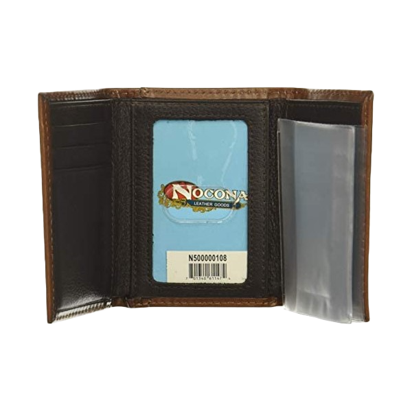 Nocona Men's Western Diamond Stones Tan Tri-fold Wallet N500000108