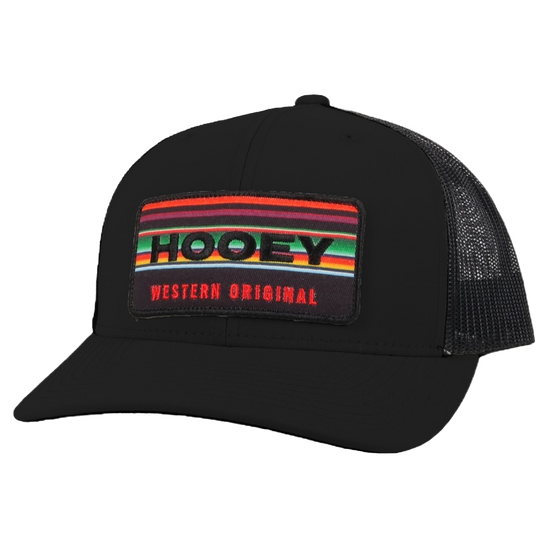 Hooey Horizon Odessa Black Fabric Trucker Hat 2135T-BK