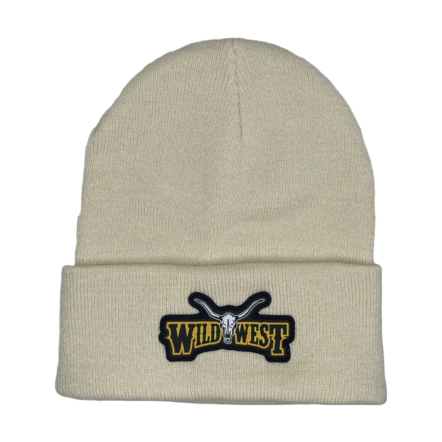 Load image into Gallery viewer, Wild West Logo Knitted Stone White Beanie S10556-3
