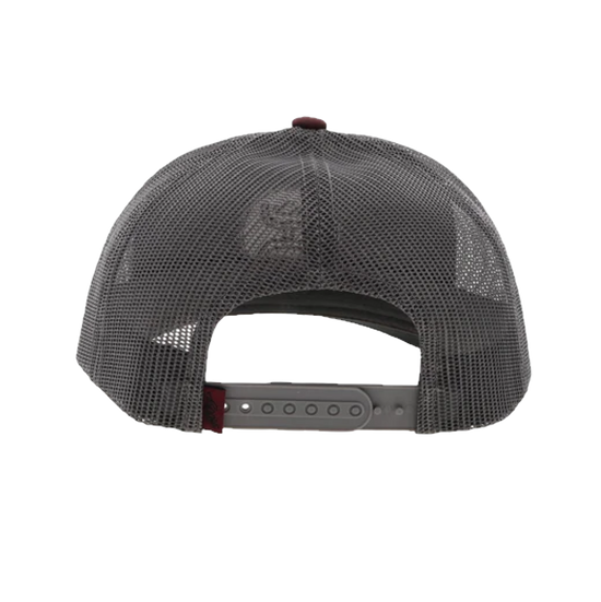 Hooey Men's O Classic 6-panel Maroon & Grey Trucker Cap 2209T-MAGY