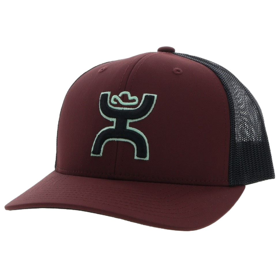Hooey "Sterling" 6-Panel Maroon/Black Hat 2206T-MABK