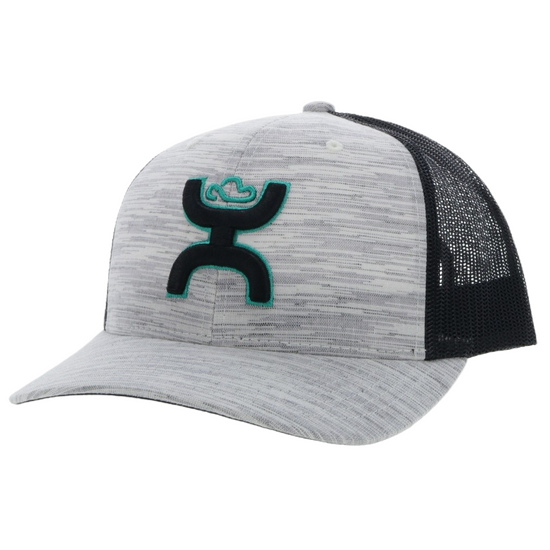 Hooey "Sterling" 6-Panel Grey & Black Trucker Cap 2217T-GYBK