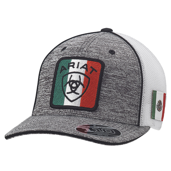 Ariat® Men's Mexico Flag Heather Grey Snapback Hat A300015106