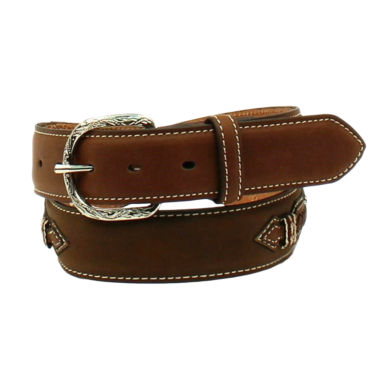 Nocona Men's Top Hand Brown Western Leather Belt with Conchos N2475944