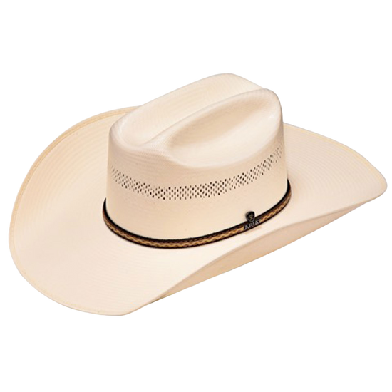 Ariat® Men's Leather Sweatband Ivory SS Western Hat A73216