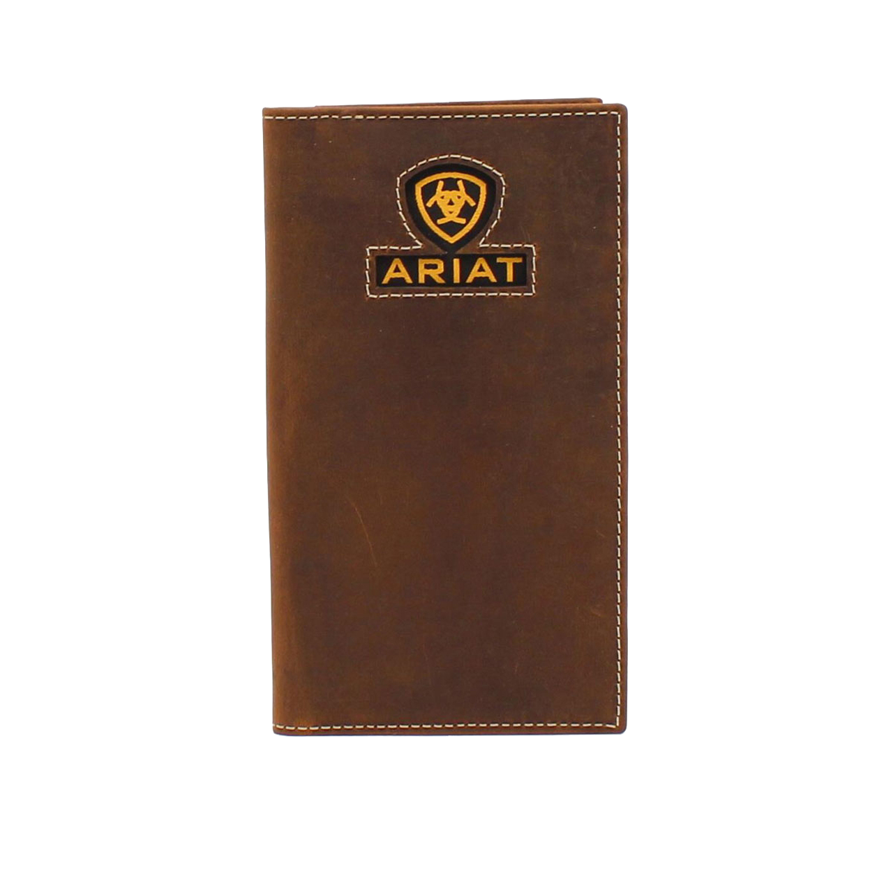 Ariat® Men's Inlay Ribbon Logo Brown Rodeo Wallet A3549444