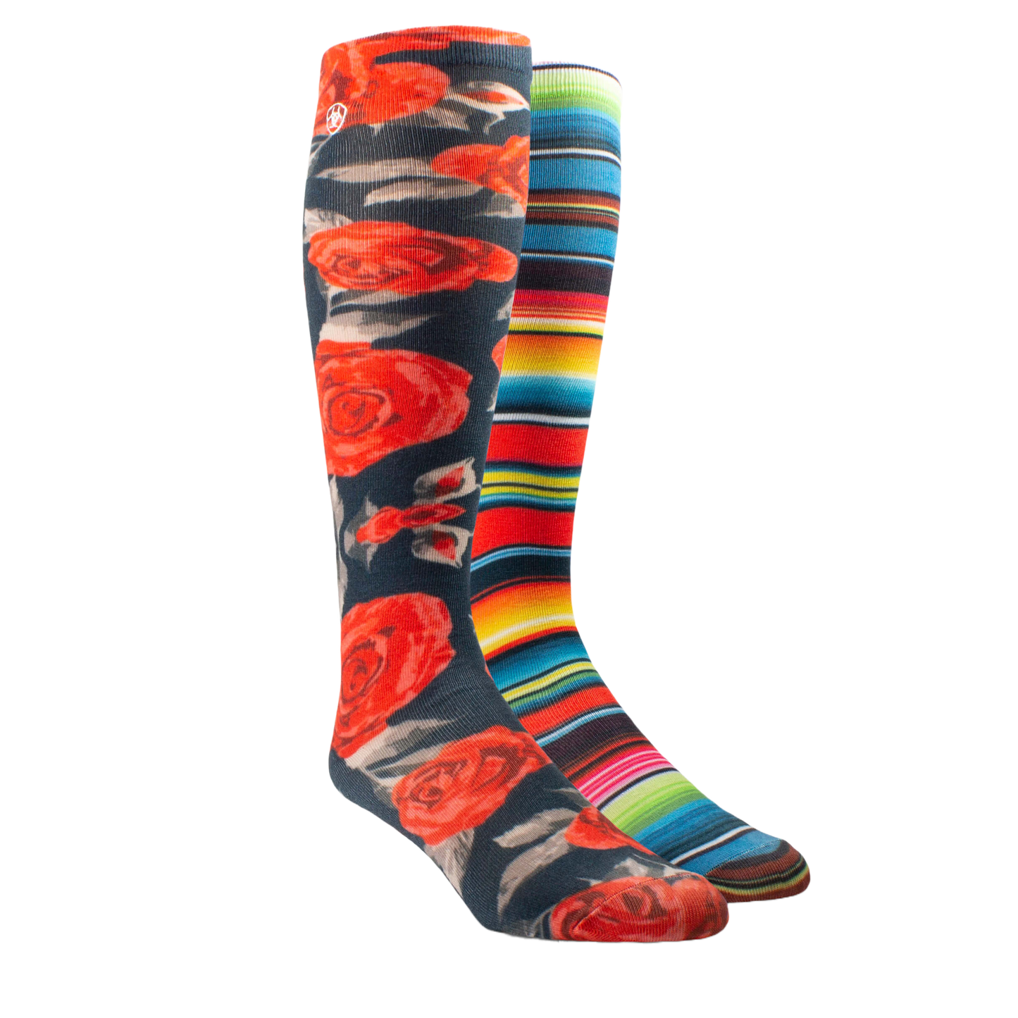 Ariat Ladies Western Beauty Knee High 2 Pair Multicolor Socks AR2941-981