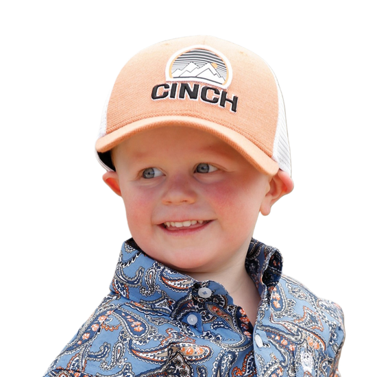 Cinch Children's Orange & White Logo Ball Cap MCC0509003