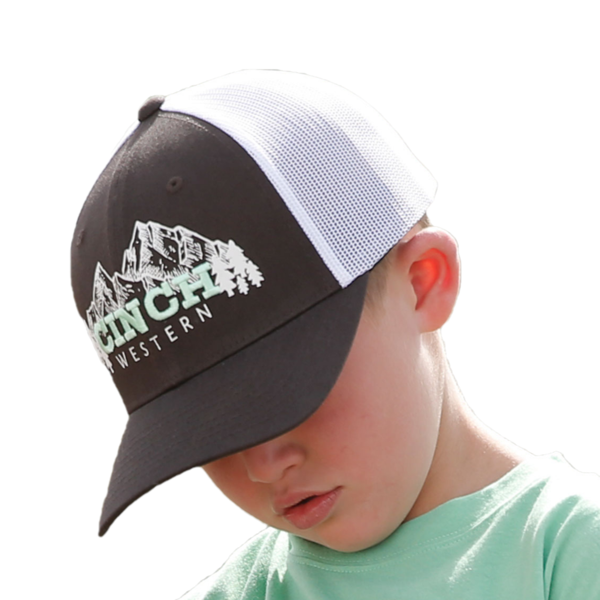Cinch® Youth Boy's Brown Western Logo Graphic Trucker Cap MCC0606016