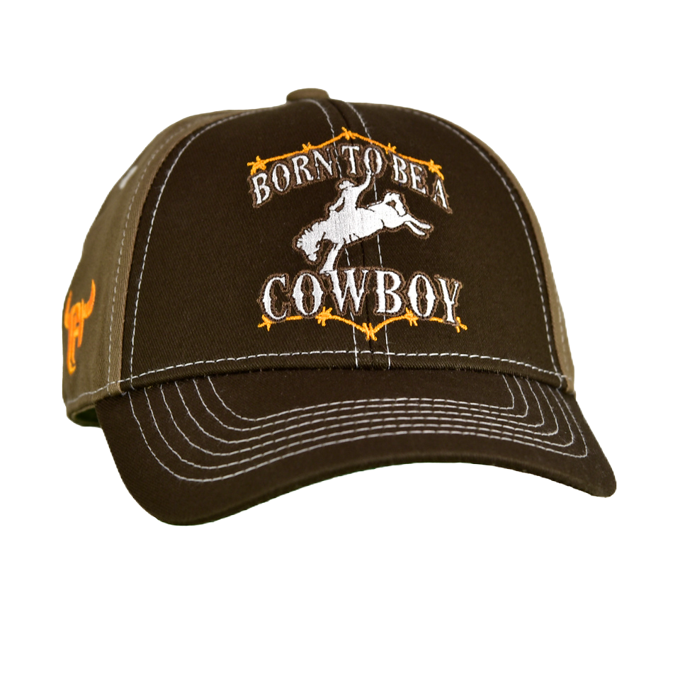 Cowboy Hardware® Boy's "Born To Be A Cowboy" Brown Cap 701561-661