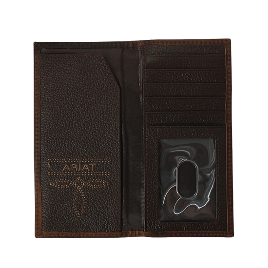 Ariat Youth Boys Rodeo Boot Stitched Medium Brown Wallet A3551244