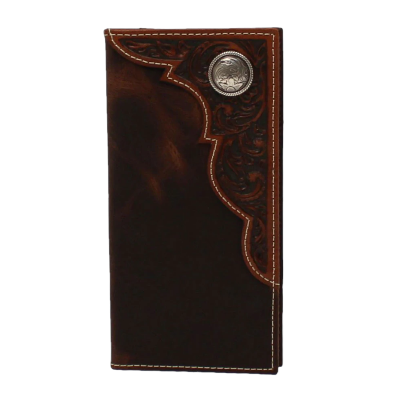 Ariat Youth Rodeo Round Conch Brown Wallet A3551302