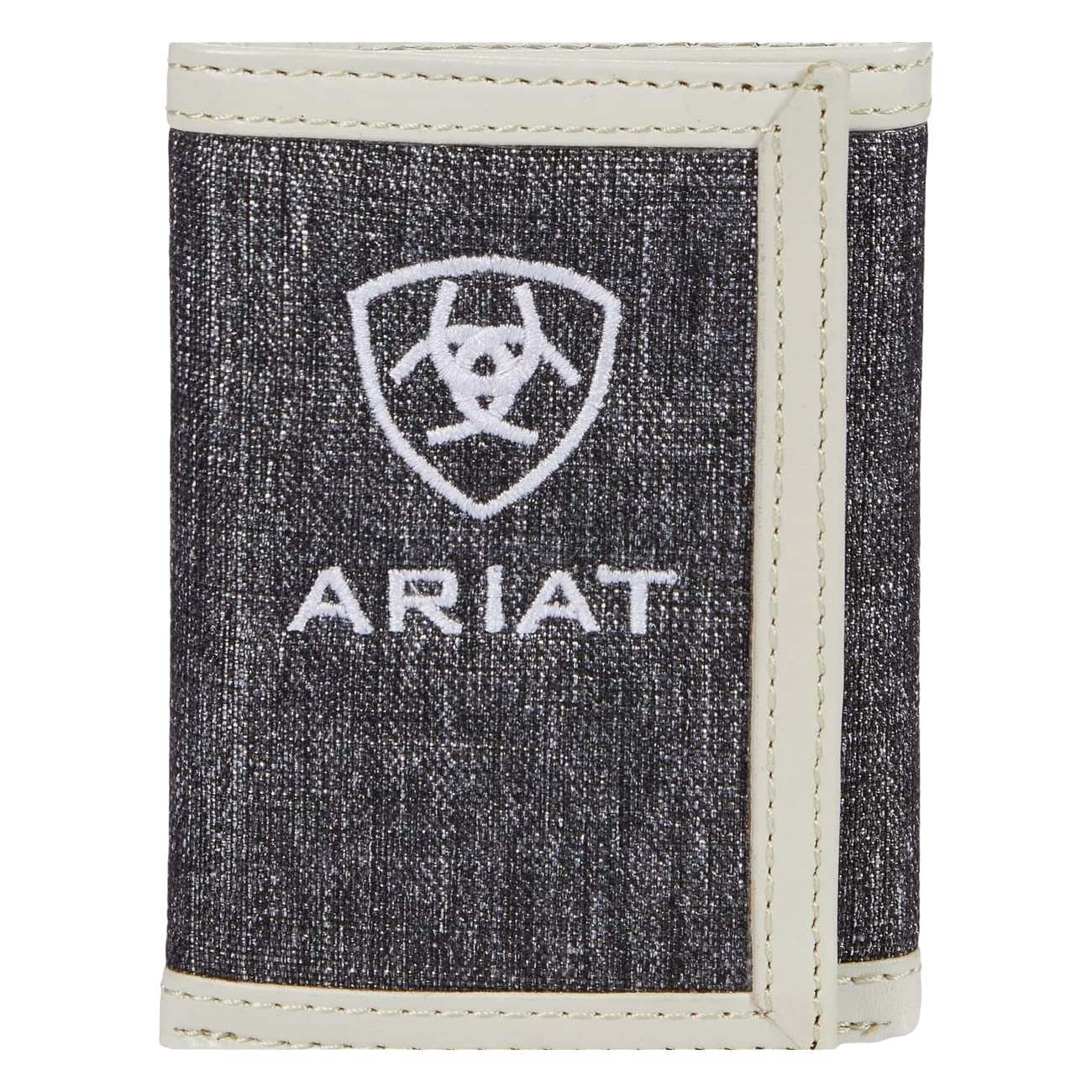 Ariat Men's Tri-fold Cotton Grey Wallet A3542405