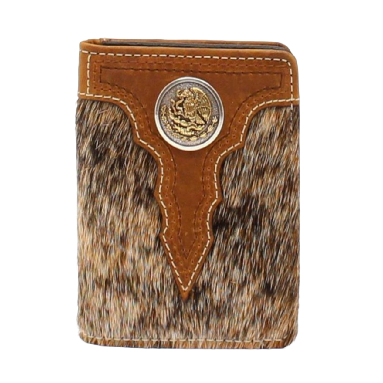 Ariat® Men's Calf Hair & Brown Leather Wallet A3549002
