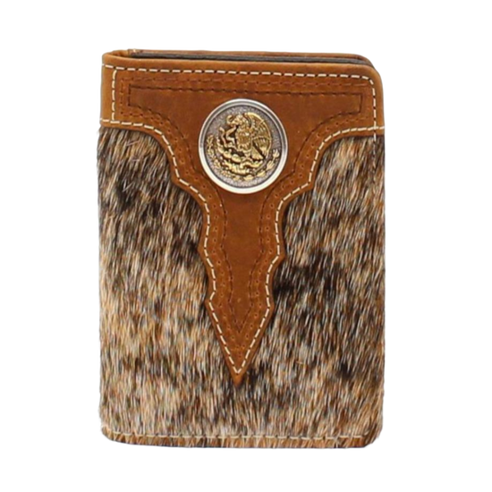 Ariat® Men's Calf Hair & Brown Leather Wallet A3549002