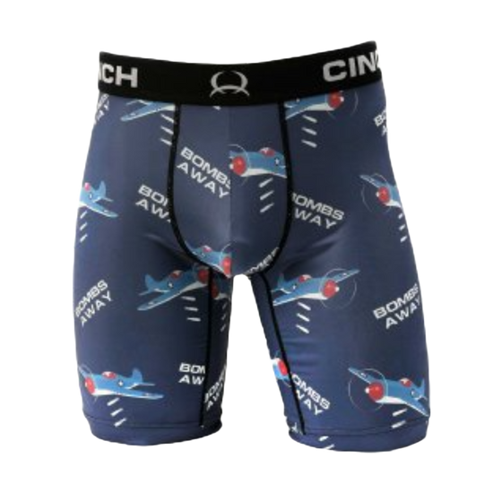 Load image into Gallery viewer, Cinch® Men&amp;#39;s 9&amp;quot; Bombs Away Blue Boxer Briefs MXY6001023
