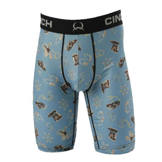 Cinch® Men's Blue Sheriff Boxer Brief Underwear MXY6001022
