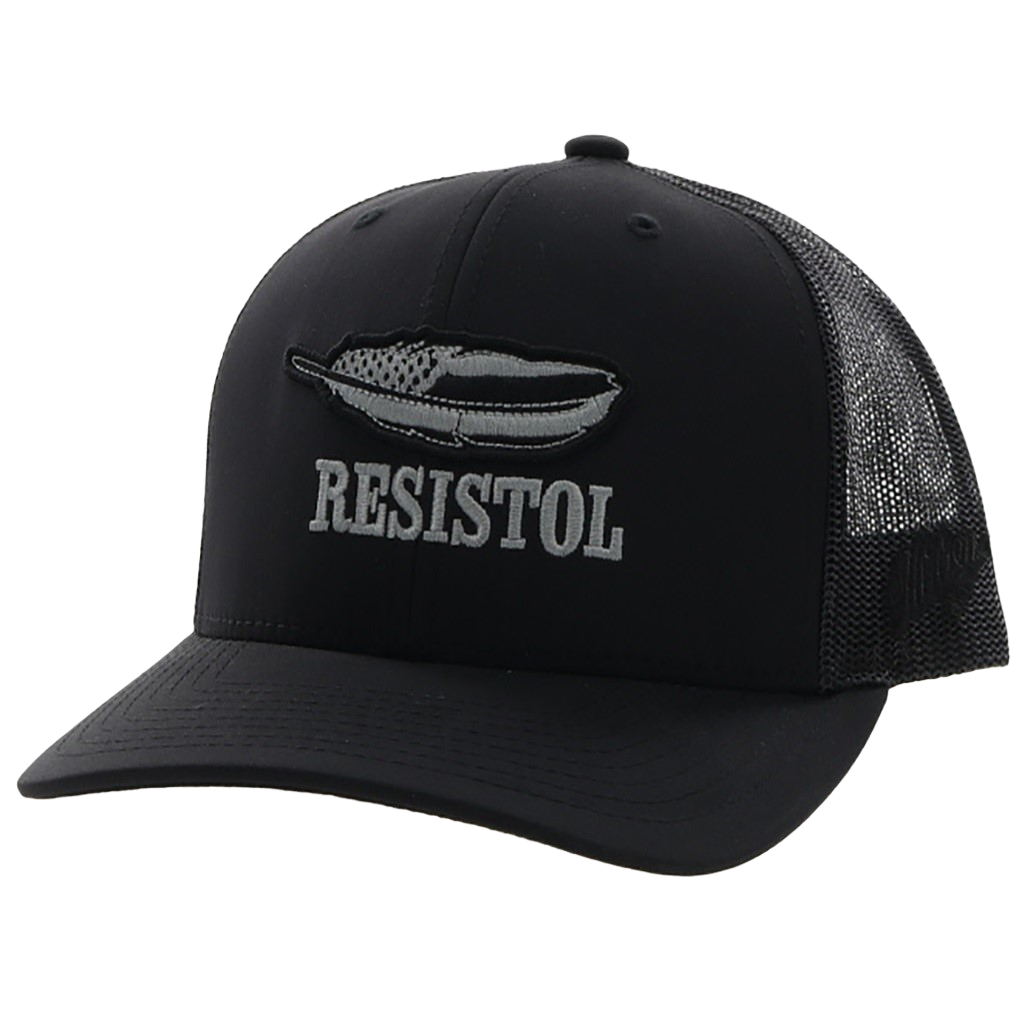 Hooey® Men's Resistol Feather 6-panel Black Trucker Cap 2251T-BK