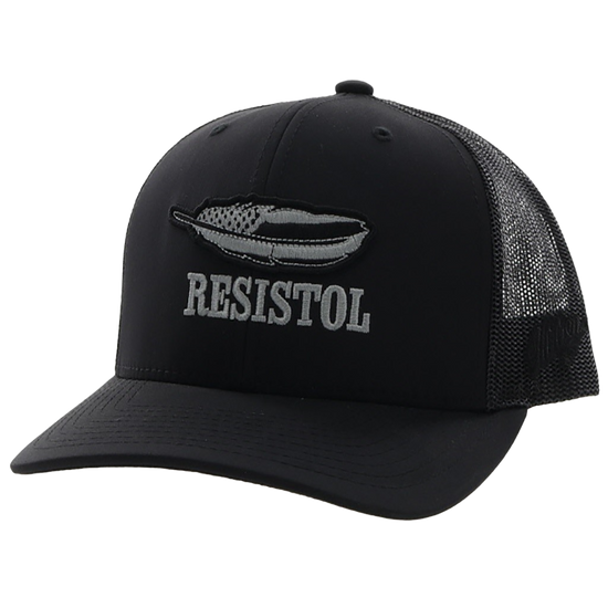 Hooey® Men's Resistol Feather 6-panel Black Trucker Cap 2251T-BK