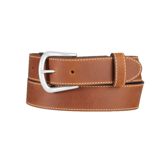 Justin® Men's Craftman Plain Brown Leather Belt C14059