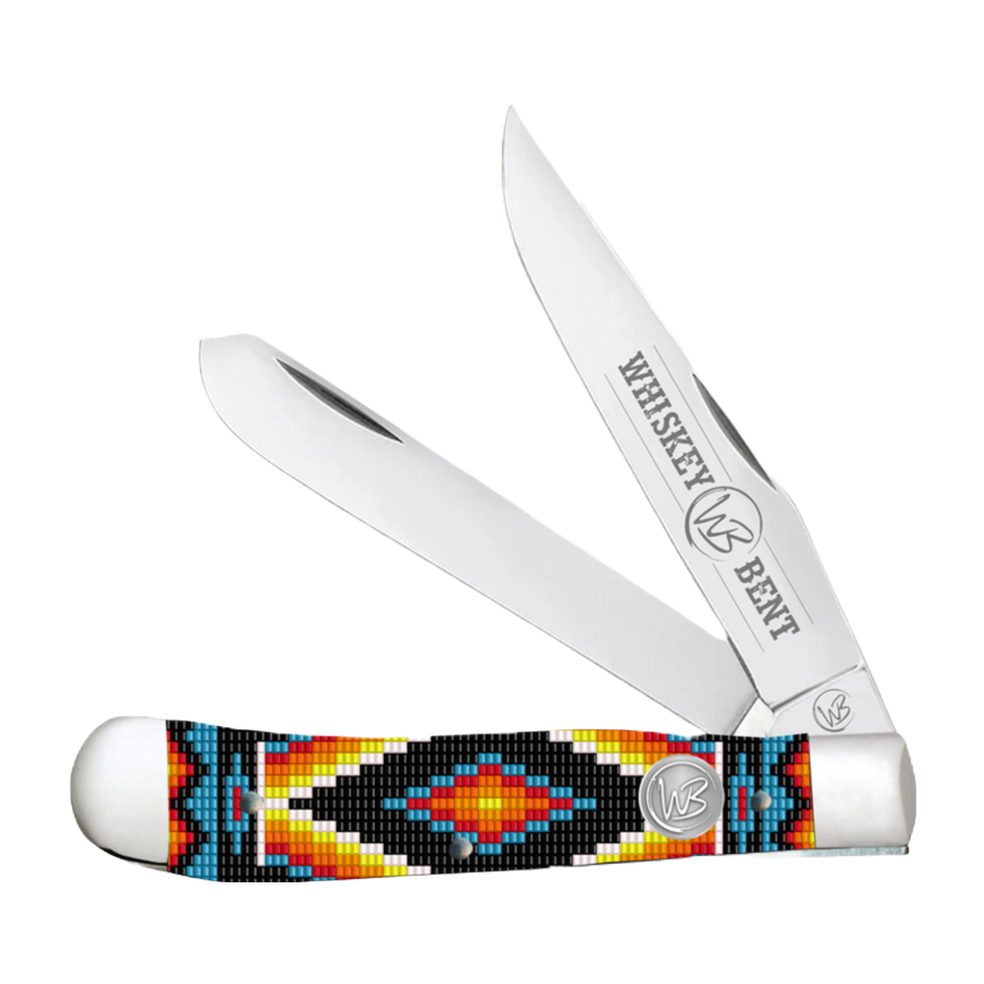 Whiskey Bent Woodstock Trapper Colorful Pocket Knife WB11-21