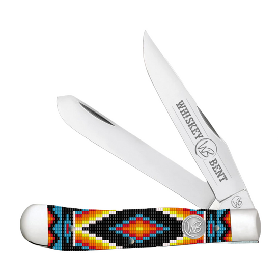 Whiskey Bent Woodstock Trapper Colorful Pocket Knife WB11-21