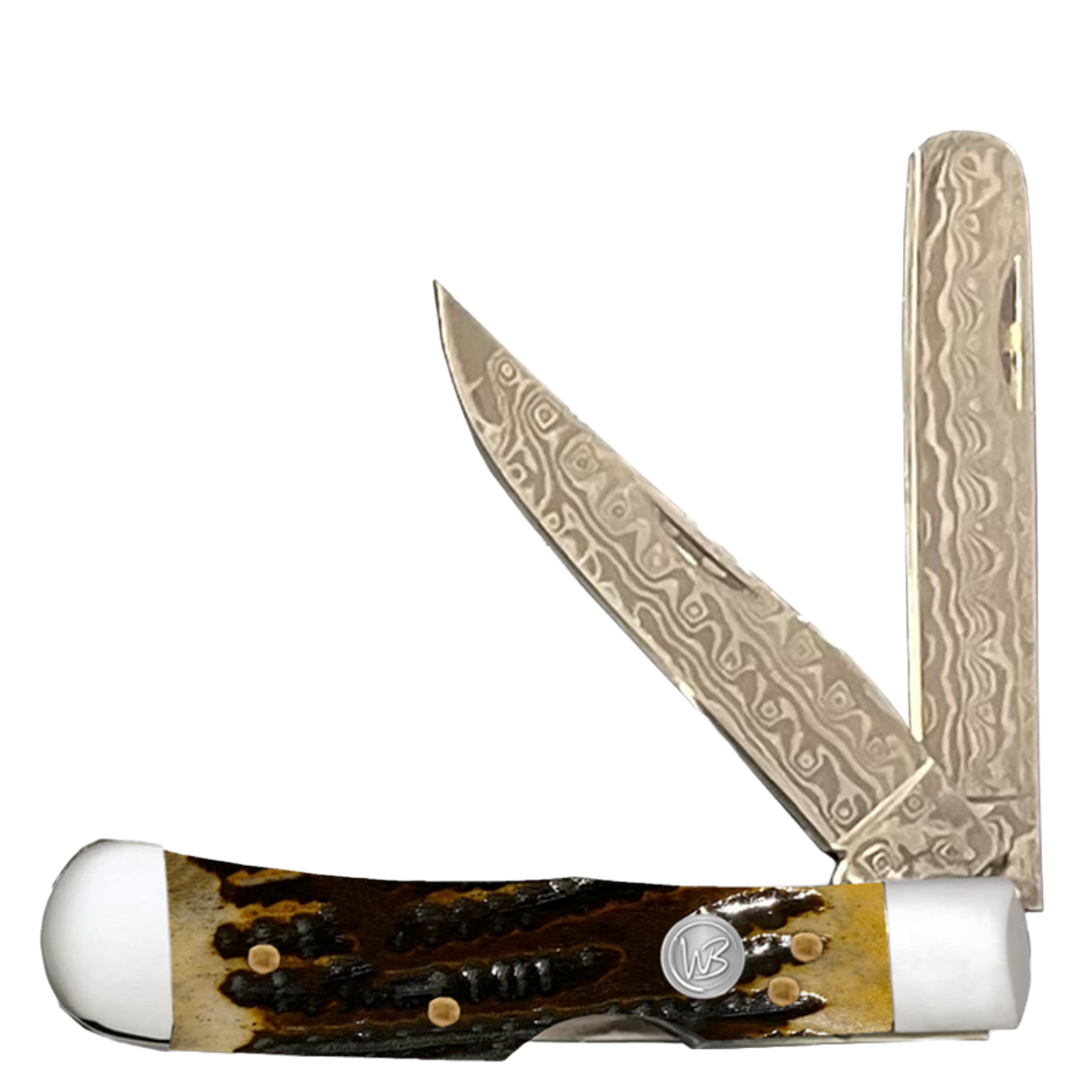 Whiskey Bent® Honey Badger Trapper Bull Cutter Pocket Knife WB45-41