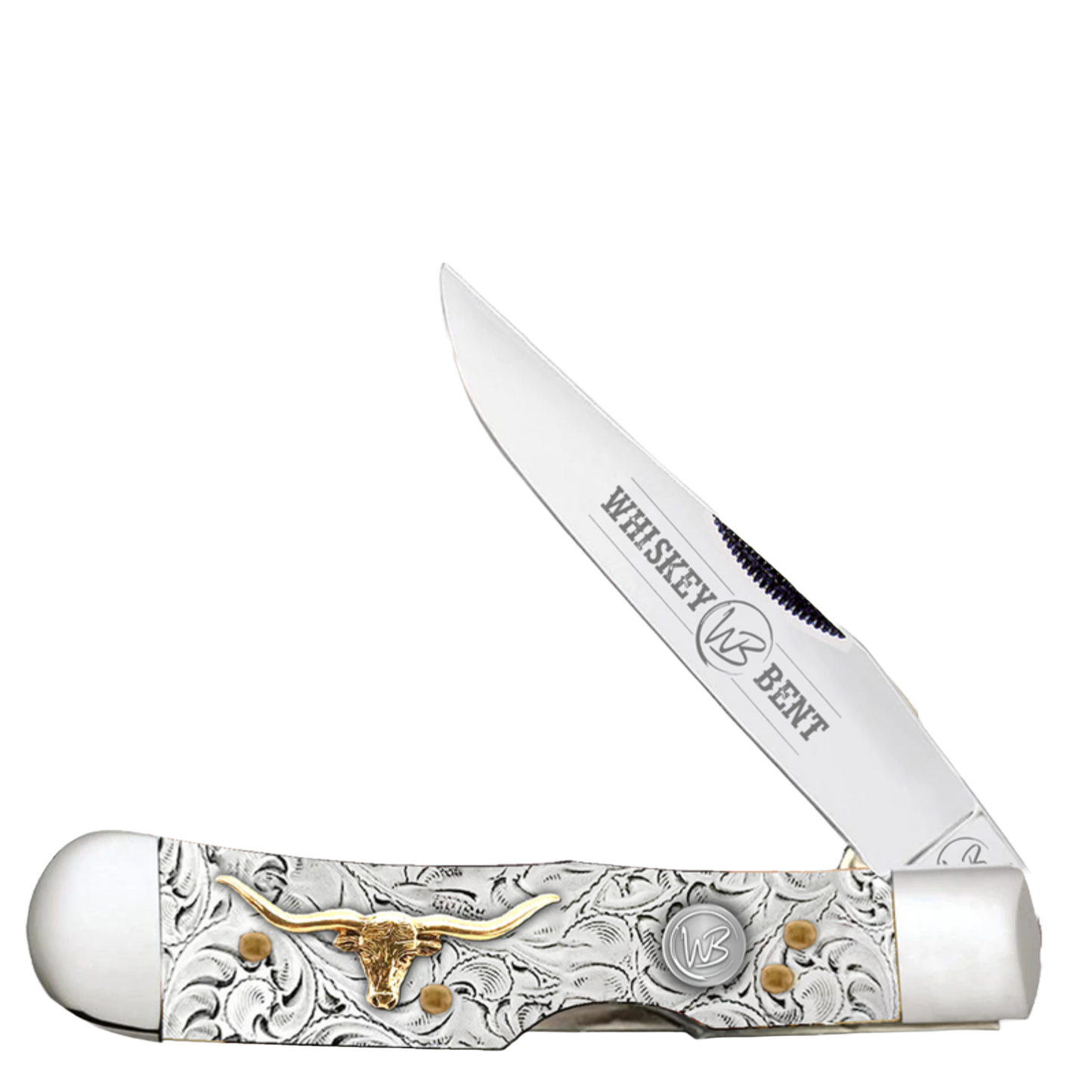 Whiskey Bent® Toro Trapper Bull Cutter Pocket Knife WB45-22
