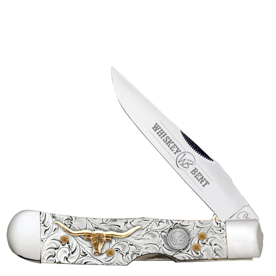 Whiskey Bent® Toro Trapper Bull Cutter Pocket Knife WB45-22