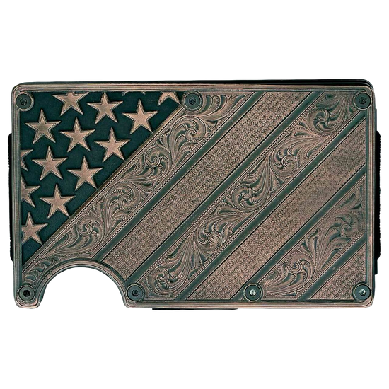 Montana Silversmiths® All American Bronze Card Holder CRCARD6BLB