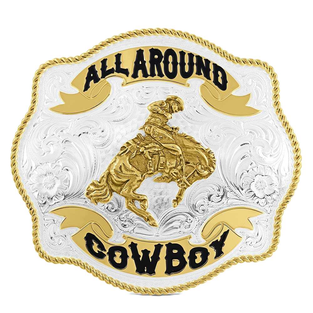 Montana Silversmiths® Men's Two Tone All Around Cowboy Buckle 7007