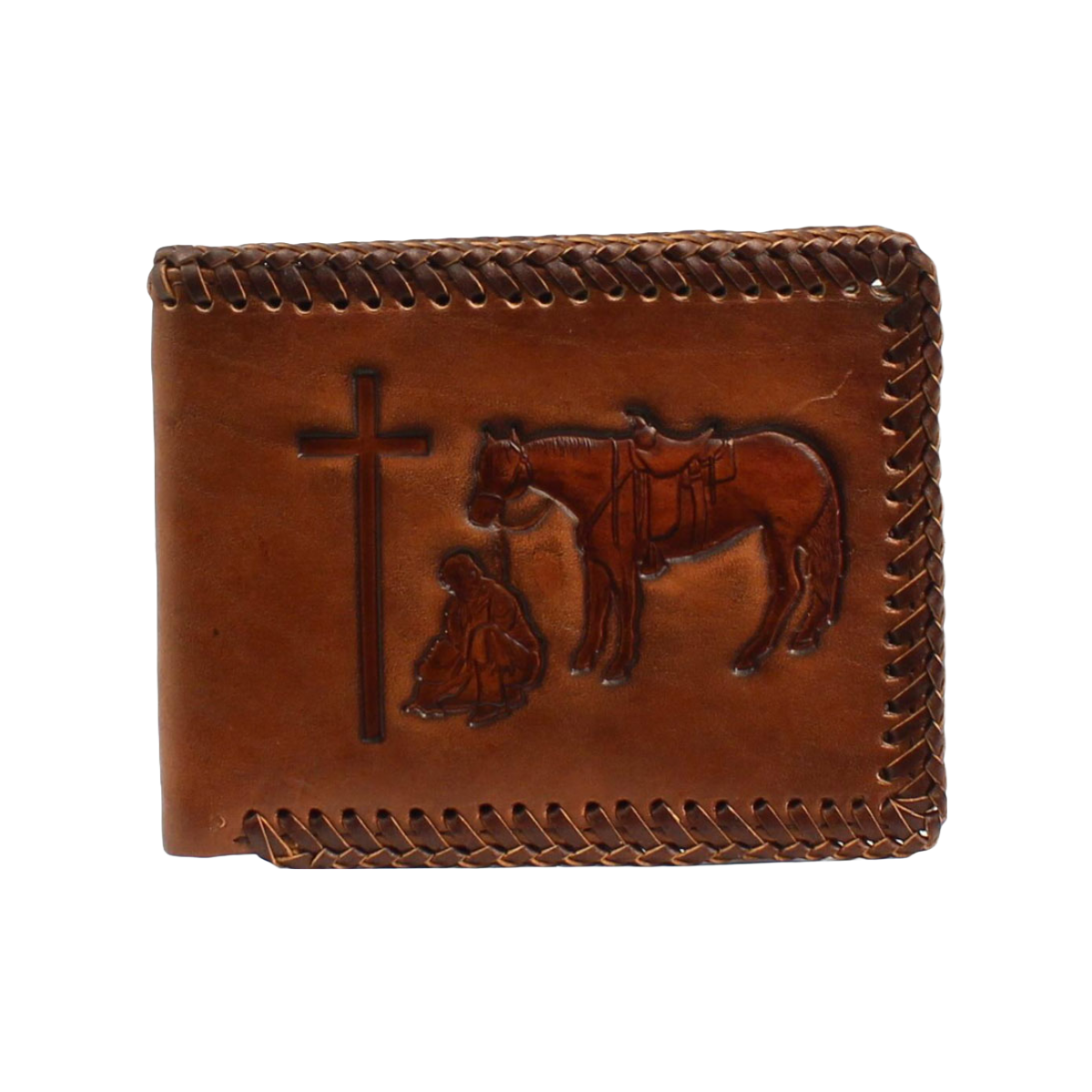 Nocona Men's Cowboy Prayer Leather Bifold Wallet N5413908