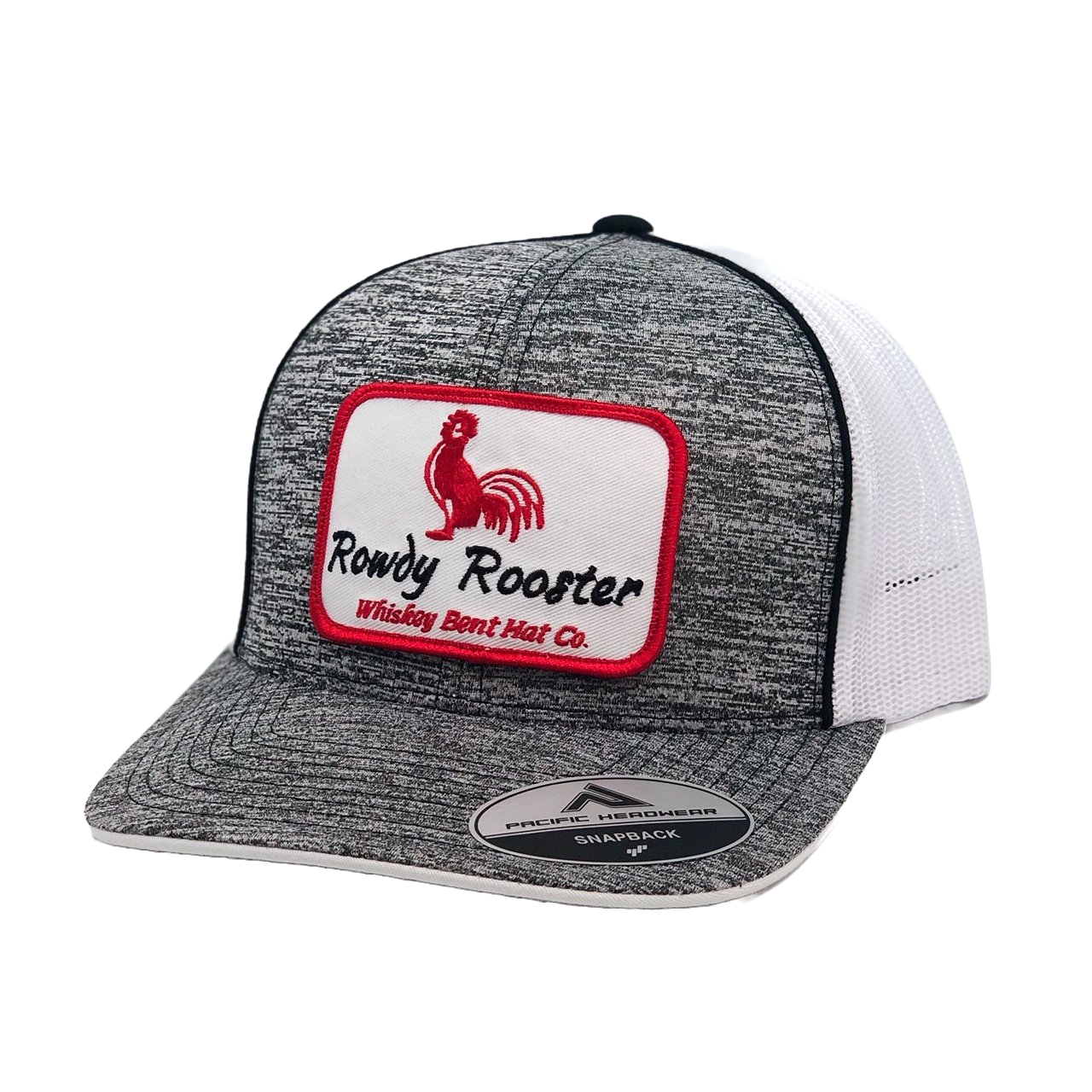 Whiskey Bent Men's Rowdy Rooster Heather Grey Pacific Hat WB11-GY
