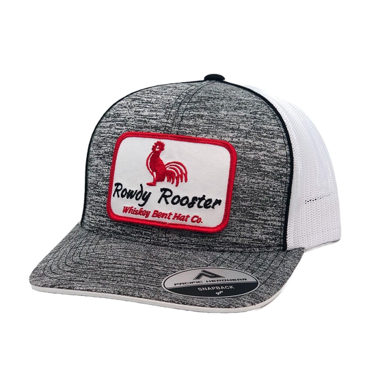Whiskey Bent Men's Rowdy Rooster Heather Grey Pacific Hat WB11-GY