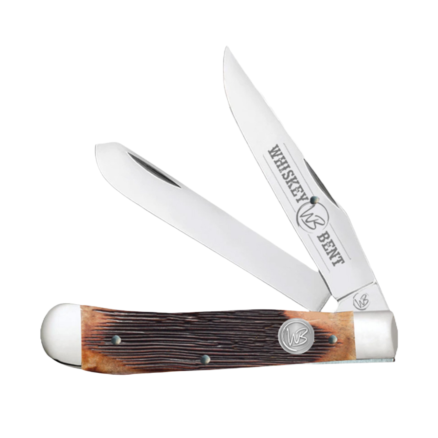 Whiskey Bent Sawmill Trapper Brown Pocket Knife WB11-24