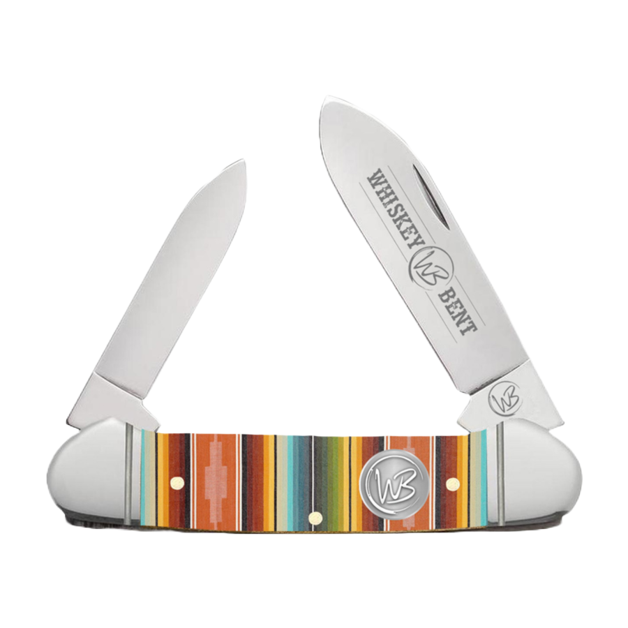 Whiskey Bent Serape Sunrise Double Blade Canoe Pocket Knife WB12-03
