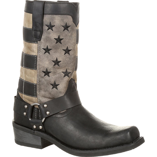 Durango Men's Patriotic Black Faded Flag & Harness Boot DDB0141