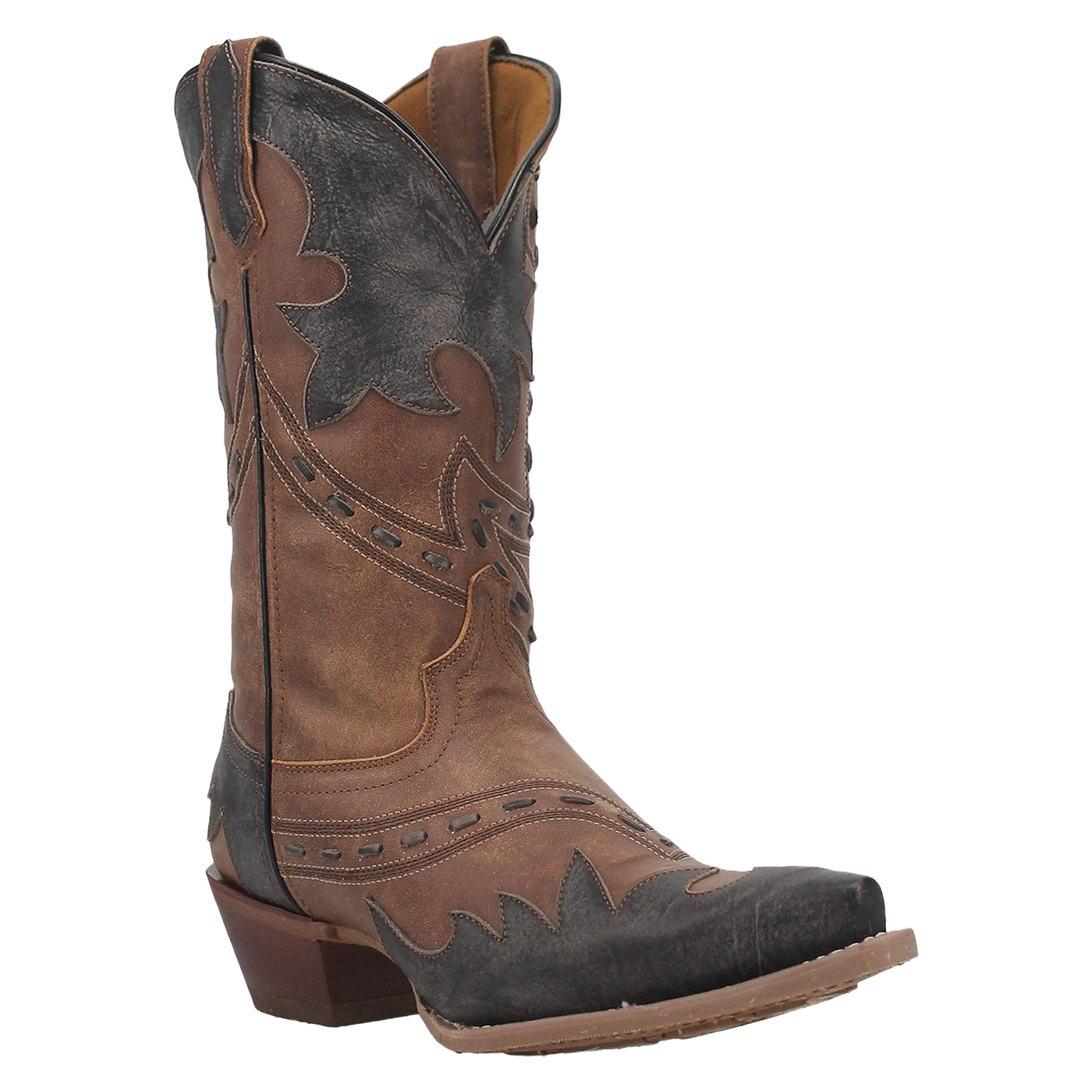 Laredo Men's Porter Tan & Black Snip Toe Boots 68408
