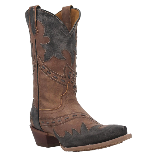 Laredo Men's Porter Tan & Black Snip Toe Boots 68408