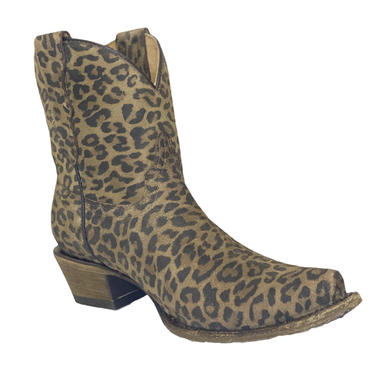 Corral Children's Tan & Brown Leopard Print Ankle Boots T0112