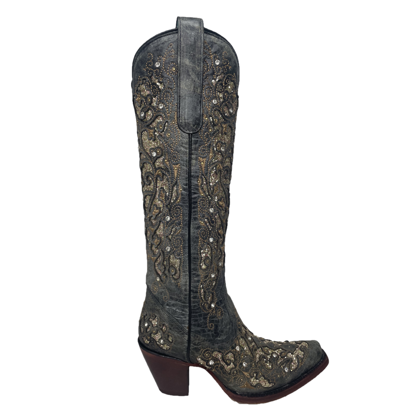 Corral ladies distressed black boots clearance