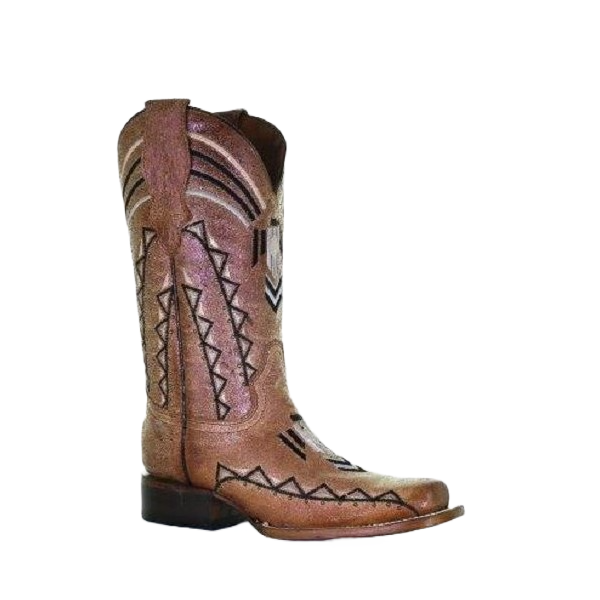 Circle G by Corral Ladies Embroidered Iridescent Cowhide Boots L2017