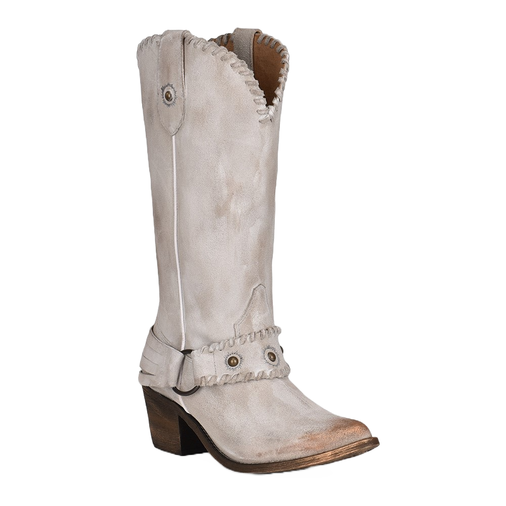 Load image into Gallery viewer, Circle G by Corral Ladies Harness Woven White Round Toe Boots Q0207
