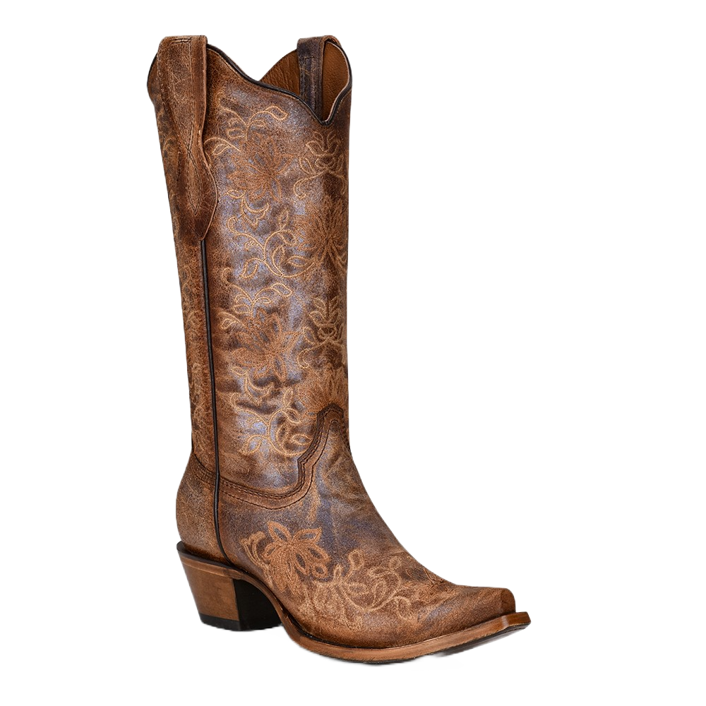 Circle G by Corral Ladies Western Embroidery Brown Boots L2038