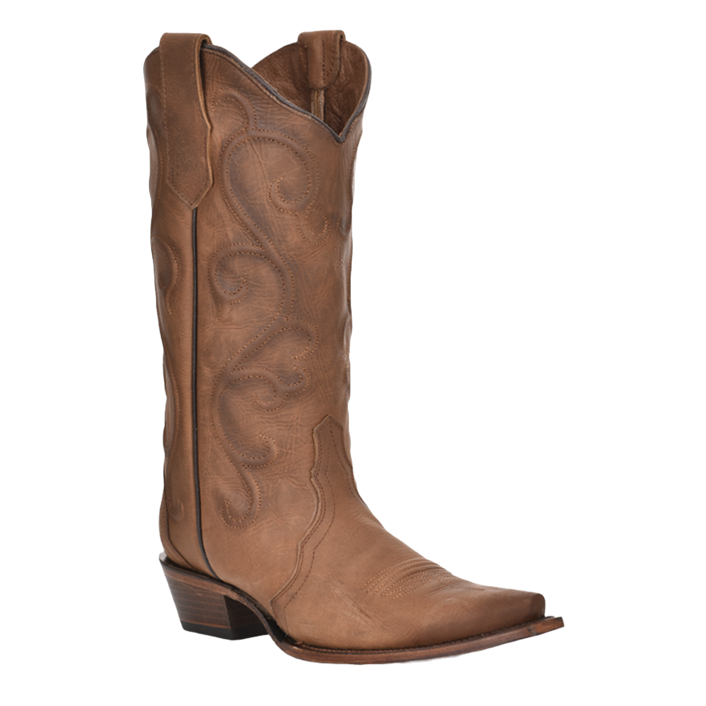 Corral® Ladies Embroidered Cinnamon Brown Snip Toe Boots L6014