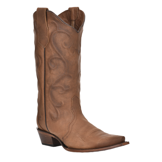Corral® Ladies Embroidered Cinnamon Brown Snip Toe Boots L6014