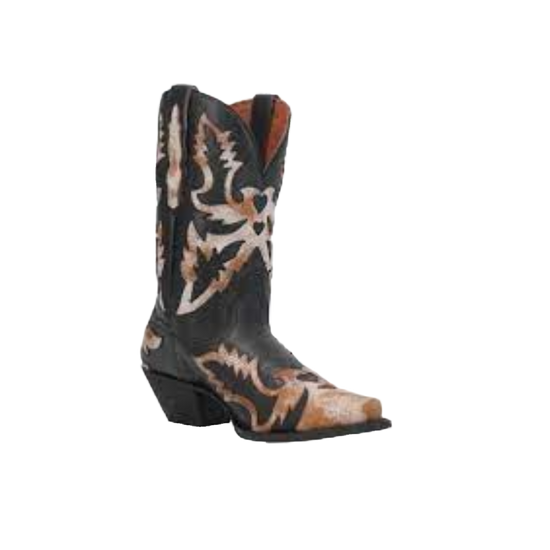 Dan Post® Ladies Paloma Black & Distressed White Snip Toe Boots DP4346